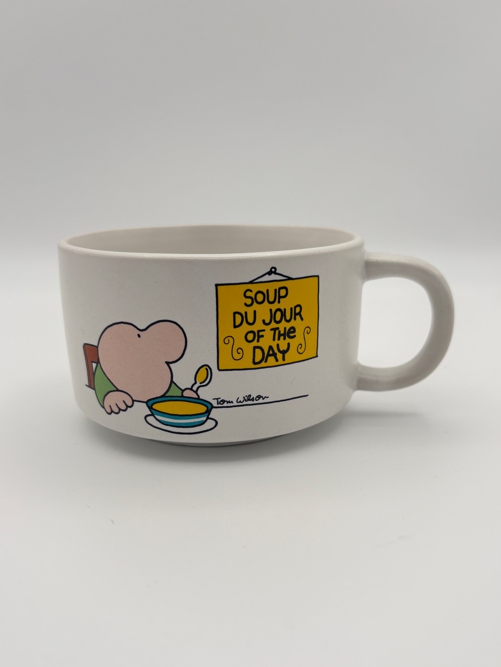Vintage ZIGGY Soup Du Jour of the Day Stoneware Mug 1980 Tom Wilson Soup Mug